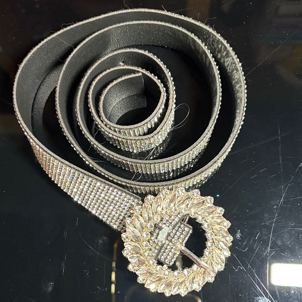 Sparkling Silver Crystal Belt
